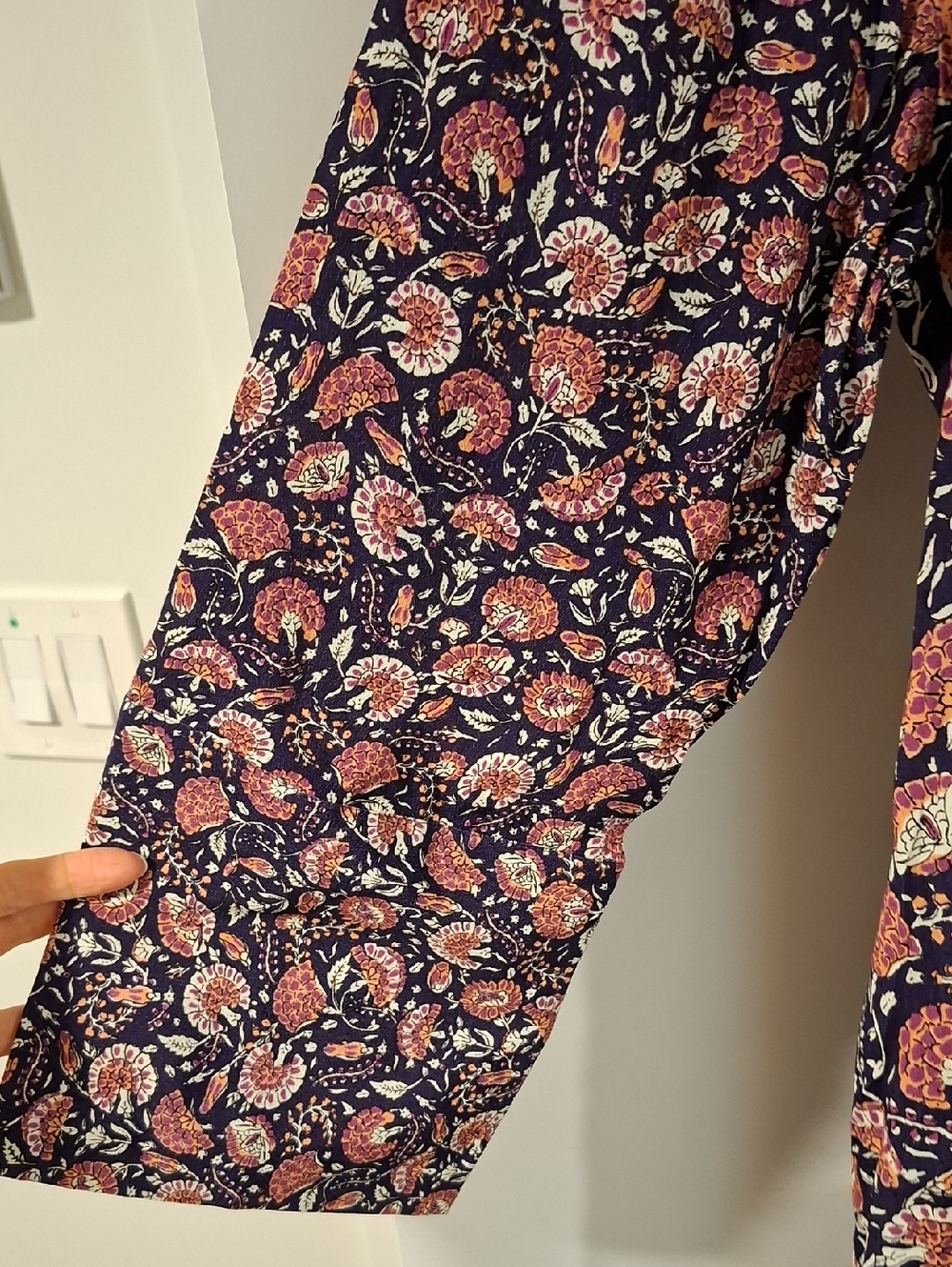 NWT Antik Batik Purple & Orange Handkerchief Hem Cut-out Accent Dress (Size M) - Picture 3 of 10